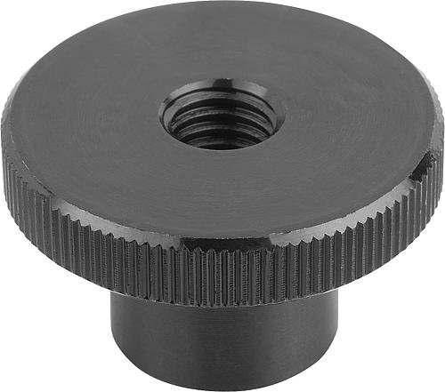 RÄNDELMUTTER  HOCH D=M10 D1=36 H=23, AUTOM.STAHL BRÜNIERT Produktbild img1 L