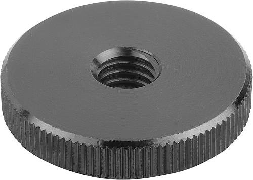 RÄNDELMUTTER FLACH D=M12 D1=36 H=10, AUTOM.STAHL BRÜNIERT Produktbild img1 L