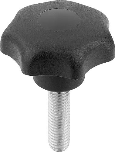 STERNGRIFF ÄHNLICH DIN6336 D=M08X40, D1=40 H=25, FORM:L, THERMOPLAST SCHWARZ,... Produktbild img1 L