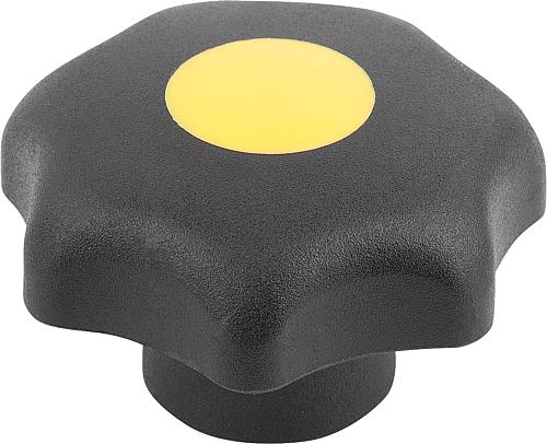 STERNGRIFF ÄHNLICH DIN6336 D=M05, D1=25, FORM:K, THERMOPLAST SCHWARZ, KOMP:ST... Produktbild img1 L