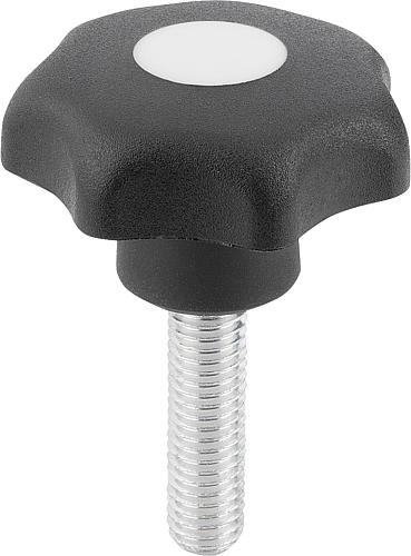 STERNGRIFF ÄHNLICH DIN6336 D=M12X35, D1=63, FORM:L, THERMOPLAST SCHWARZ, KOMP... Produktbild img1 L