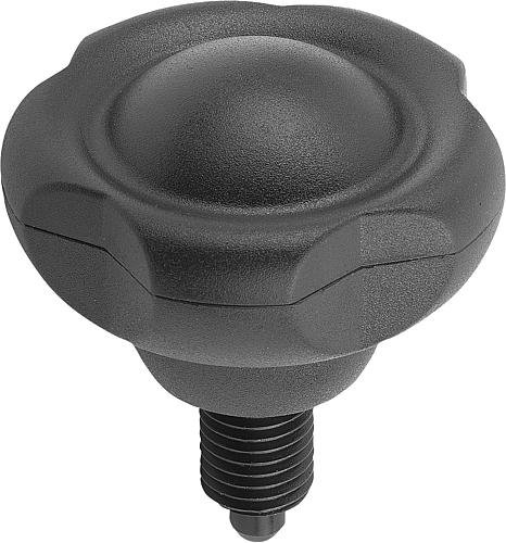 ARRETIERBOLZEN MIT FÜNFSTERNGRIFF GR.3 D2=63, M16X1,5, L=74, L1=22, D=8, THER... Produktbild img1 L