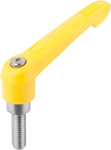 KLEMMHEBEL GR.2 M08X25, KUNSTSTOFF GELB RAL1021, KOMP:EDELSTAHL Produktbild img1 L