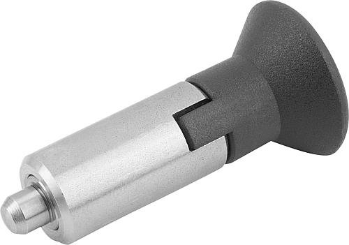 ARRETIERBOLZEN MIT RASTNUT GR.1, FORM:M, EDELSTAHL UNGEHÄRTET, KOMP:THERMOPLA... Produktbild img1 L
