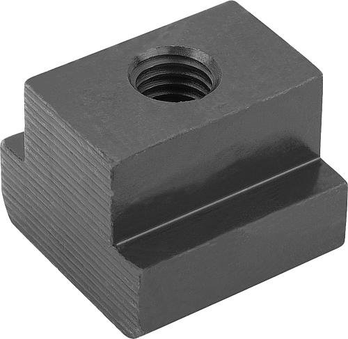 MUTTER FÜR T-NUT DIN508, M24, NB=36, VERGÜTUNGSSTAHL 10 BLANK (SCHWARZ) Produktbild img1 L
