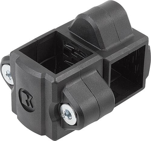 Kipp ROHRVERBINDER KREUZSTÜCK THERMOPLAST, FÜR VIERKANTROHRE, KOMP:STAHL, A=30, B=30 Produktbild img1 L