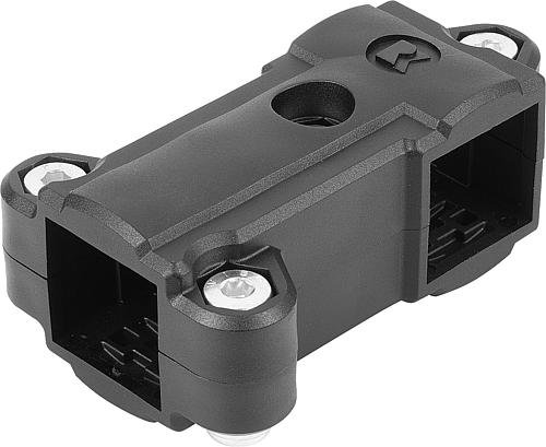 Kipp ROHRVERBINDER T-STÜCK THERMOPLAST, FÜR VIERKANTROHRE, KOMP:STAHL, A=30, B=30 Produktbild img1 L