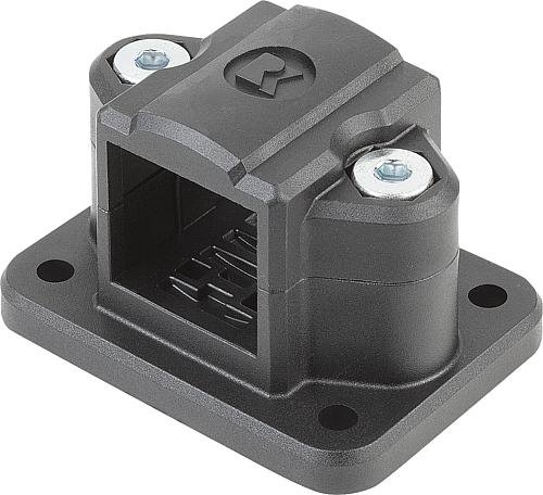 Kipp ROHRVERBINDER MIT FLANSCH THERMOPLAST, FÜR VIERKANTROHRE, KOMP:STAHL, A=30 Produktbild img1 L