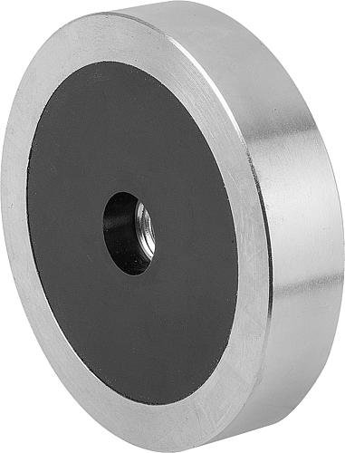 MAGNET FLACHGREIFER D1=M10 H=15 NDFEB, RUND, KOMP:STAHL, D=75 Produktbild img1 L