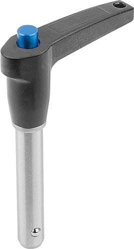 KUGELSPERRBOLZEN MIT L-GRIFF, D1=5, L=30, L1=6, L5=36, EDELSTAHL, KOMP:ALUMINIUM Produktbild img1 L