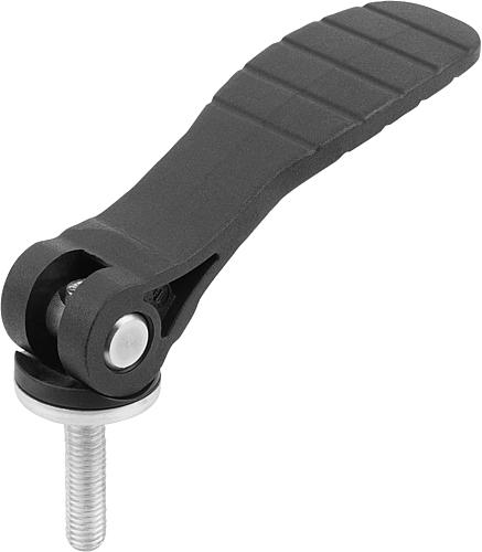 EXZENTERHEBEL GR.2 M08X50, A=100, B=33, POLYAMID SCHWARZ, KOMP:STAHL Produktbild img1 L