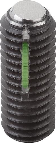 KUGELDRUCKSCHRAUBE OHNE KOPF, LONG-LOK, FORM:B KUGEL ABGEFLACHT, M08, L=20,3,... Produktbild img1 L