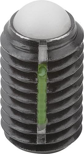 KUGELDRUCKSCHRAUBE OHNE KOPF, LONG-LOK, FORM:D KUGEL AUS POM, M08, L=11,2, VE... Produktbild img1 L