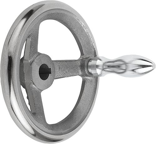 HANDRAD DIN950, D1=400 PASSBOHRUNG MIT NUT D2=34H7, B3=10, T=37,3, GRAUGUSS, ... Produktbild img1 L