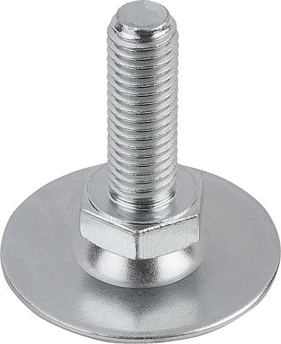 STELLFUß OHNE BOHRUNG M08X20, D=60, STAHL Produktbild img1 L