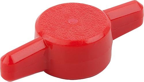 FLÜGELGRIFF H=12,5, A=45 THERMOPLAST, ROT, MIT INNENSECHSKANT, FÜR=M10 Produktbild img1 L