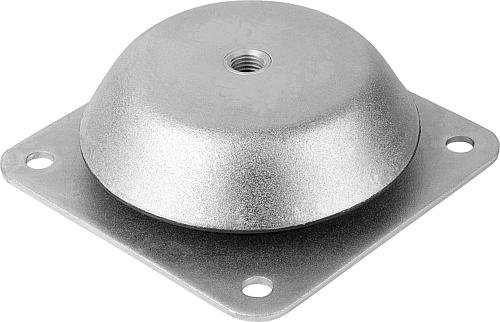 Kipp MASCHINENFUß, FORM:B STAHL, KOMP:ELAST. NATURKAUTSCHUK Produktbild img1 L