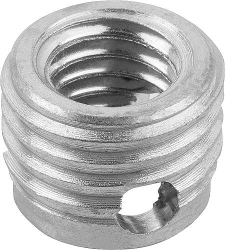 GEWINDEEINSATZ SELBSTSCHNEIDEND, MIT SCHNEIDBOHRUNG, M12, L=12, STAHL Produktbild img1 L