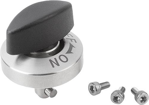 DREHSPANNRIEGEL MIT DREHKOPF, D=8, L=17, STAHL VERNICKELT, KOMP:KUNSTSTOFF SC... Produktbild img1 L