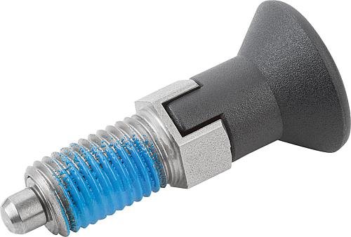 ARRETIERBOLZEN MIT GEWINDESICHERUNG GR.0 M08X1, D=4, FORM:CP M.RASTNUT, O.KON... Produktbild img1 L