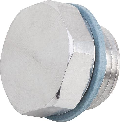 VERSCHLUSSSCHRAUBE OHNE ENTLÜFTUNG, G1, SW=40, FORM:C, ALUMINIUM BLANK Produktbild img1 L