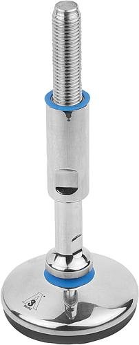 STELLFUß FÜR HYGIENEBEREICH, FORM:A OHNE BEFESTIGUNGSBOHRUNG, D=120 M16X140, ... Produktbild img1 L