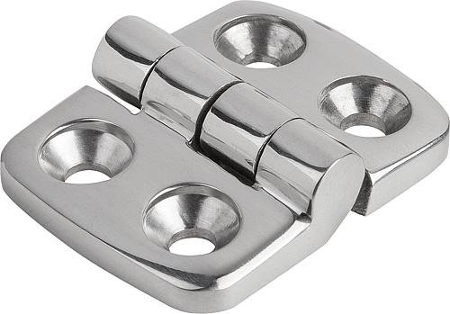 Kipp SCHARNIER 38X30, EDELSTAHL HOCHGLANZPOLIERT, KOMP:EDELSTAHL, A1=11,5, A2=11,5... Produktbild img1 L