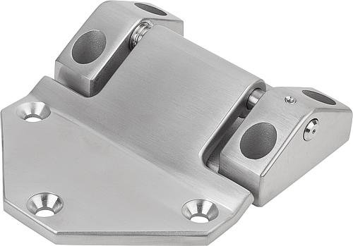 Kipp SCHARNIER ANSCHRAUBBAR, EINSTELLBAR 114X100, EDELSTAHL SEIDENMATT POLIERT, KO... Produktbild img1 L