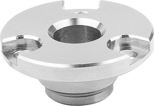 Kipp SPANNPLATTE FÜR DREHSPANNRIEGEL, FORM:B VERSENKT, D=8, STAHL VERNICKELT Produktbild img1 L