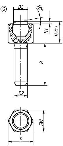 Kipp Pendelauflagen verstellbar mit O-Ring Produktbild img2 L