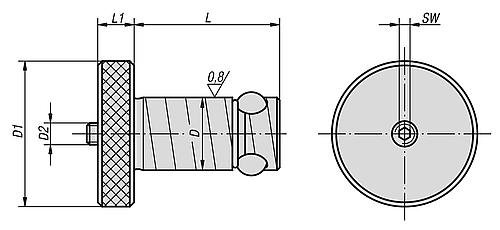 POSITIONIERZYLINDER BALL LOCK EDELSTAHL, D=16, L=41,5 Produktbild img2 L