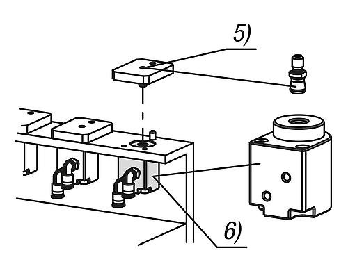 Kipp POSITIONIERAUFNAHME PNEUMATISCH, MIT FLANSCH, D=6, M04 F=40 F1=6 FH=100, EDEL... Produktbild img3 L