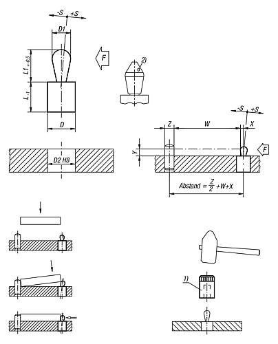 FEDERNDES SEITENDRUCKST. VERSTÄRKTE FEDERKRAFT D=12, D2=11,9, L1=13,3, KUNSTS... Produktbild img2 L