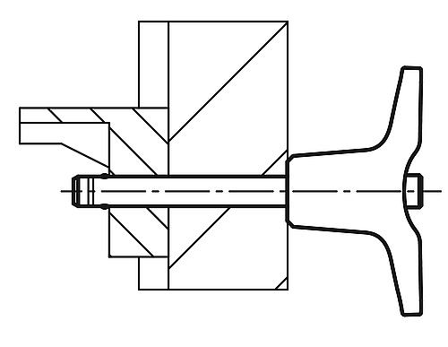 KUGELSPERRBOLZEN MIT T-GRIFF, D1=10, L=45, L1=8,9, L5=53,9, EDELSTAHL 1.4542,... Produktbild img3 L