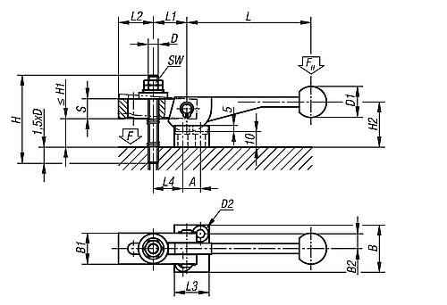 Kipp Exzenterspanner  mit Endspannung Produktbild img2 L