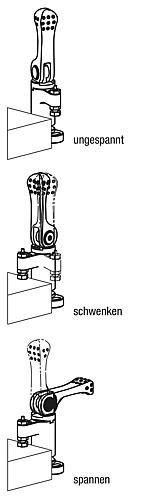 Kipp Schwenkspanner mini  mit Exzenterhebel Produktbild img3 L