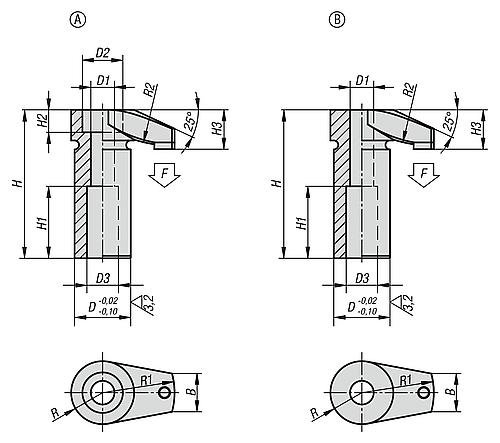 Kipp Spannhaken mit Schoneinsatz Produktbild img2 L