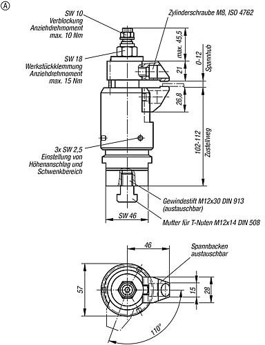 Kipp Schwimmspanner mit separater Werkstückklemmung... Produktbild img2 L