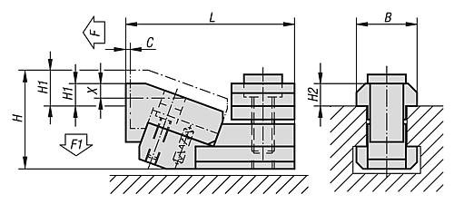 Kipp FLACHSPANNER FÜR T-NUT 18X31 STAHL Produktbild img2 L