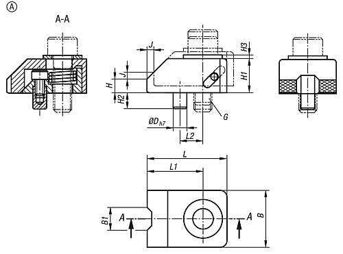 TIEFSPANNER FEST B=25, FORM:A VERGÜTUNGSSTAHL Produktbild img2 L