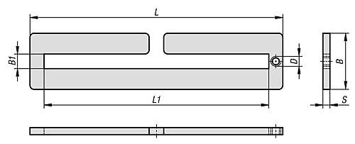 Kipp PLATTE OFFEN, L=180, B=40, STAHL VERZINKT UND PASSIVIERT Produktbild img2 L
