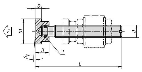 DRUCKSCHRAUBE MIT DRUCKSTÜCK D=M16X130,3 AUTOM.STAHL Produktbild img2 L