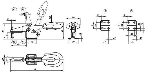 Kipp Schnellspanner horizontal mit Sicherheitsverrie... Produktbild img2 L