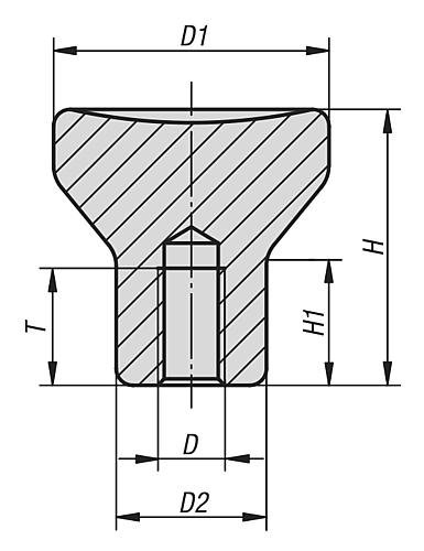 PILZKNOPF GR.9 D=M02, D1=14, STAHL BLAU-PASSIVIERT Produktbild img2 L