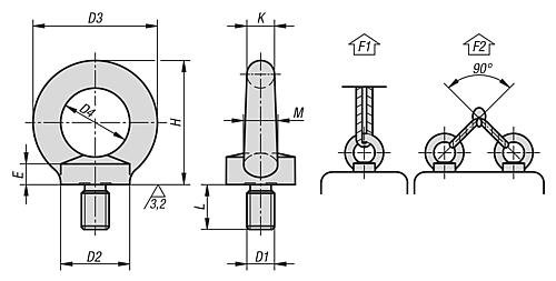 Kipp Ringschrauben DIN 580 Produktbild img2 L