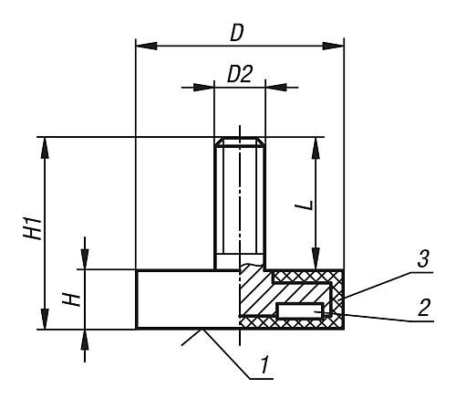 Magnete mit Gewindezapfen (Flachgreifer) aus N... Produktbild img2 L
