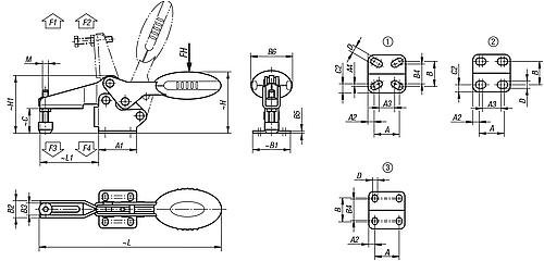 Kipp Schnellspanner antistatisch horizontal mit waa... Produktbild img2 L