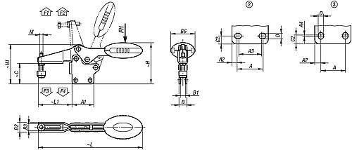 Kipp Schnellspanner antistatisch horizontal mit sen... Produktbild img2 L