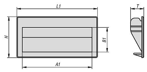 Kipp SCHALENGRIFF, STECKBAR, L1=187, H=79, THERMOPLAST SCHWARZ Produktbild img2 L