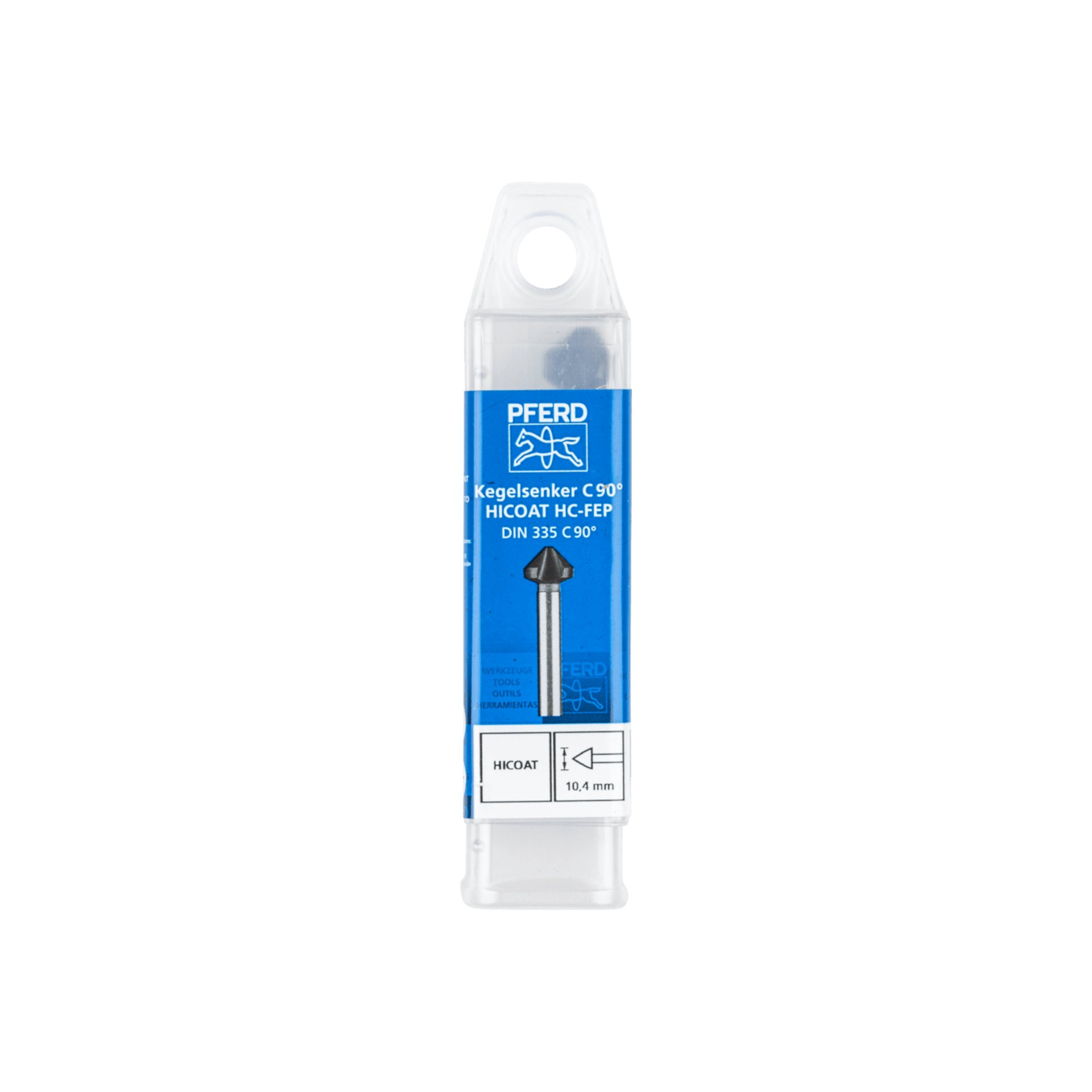 PFERD TOOLS HSS Kegel-und Entgratsenker 90° Ø 10,4 mm Schaft-Ø 6 mm DIN 335 C HICOAT beschichtet Produktbild img2 L
